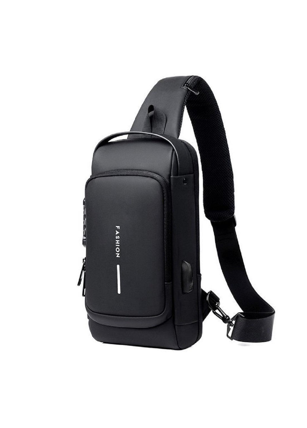 Текстильная сумка-слинг черного цвета AT09-T-23916A Confident (277963017)