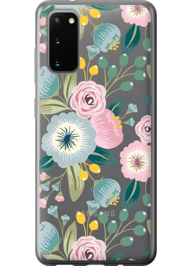 Силиконовый чехол 'Цветочные обои v2' для Endorphone Samsung Galaxy S20 (258082229)