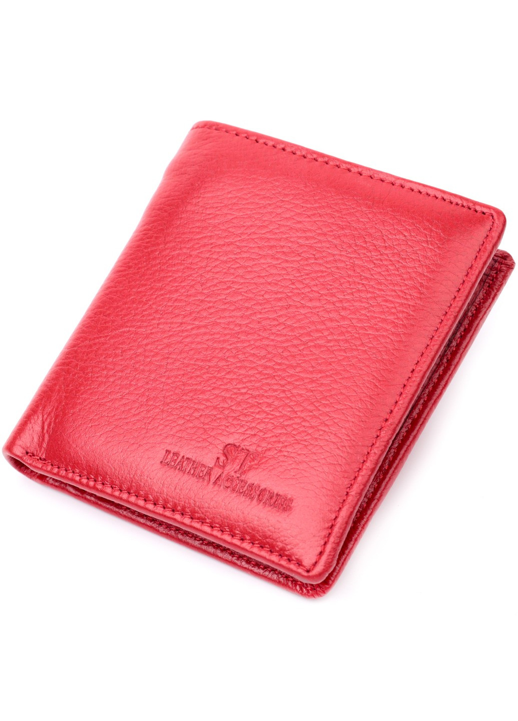 Яскравий жіночий гаманець із натуральної шкіри 19465 Червоний st leather (277980559)