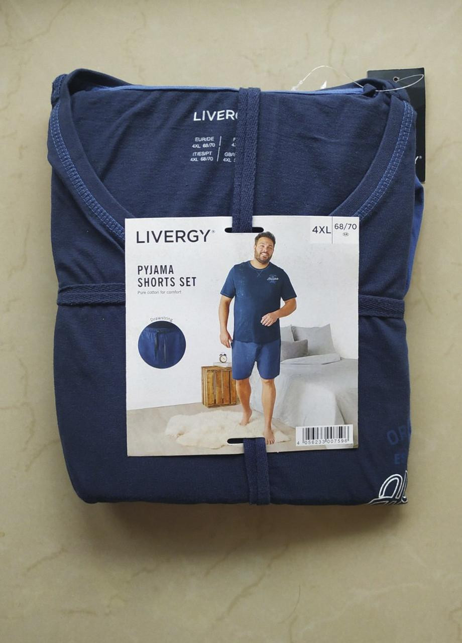 Піжама чоловіча батал (футболка + шорти) Livergy (257882882)
