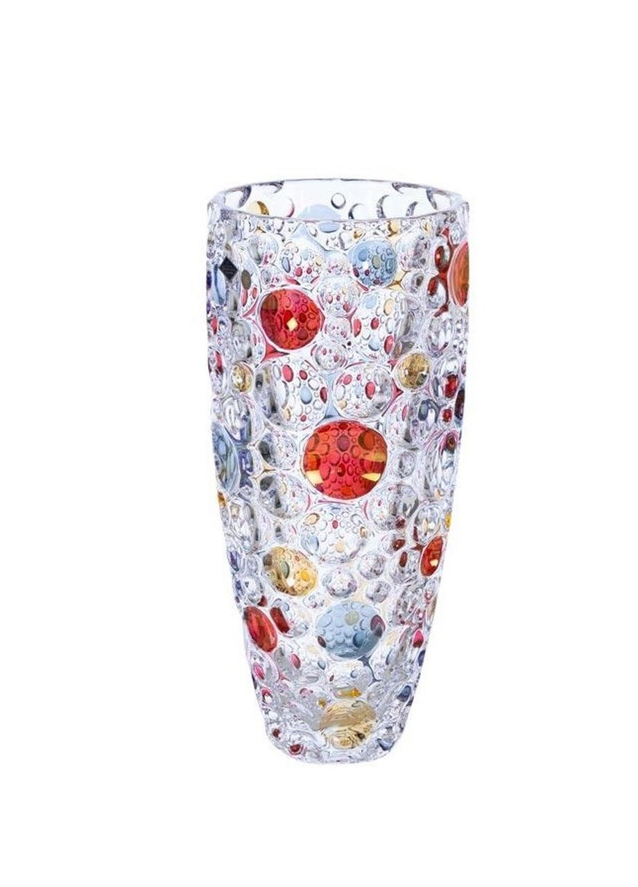 Оригинальная современная ваза для цветов Lisboa 350мм Color хрусталь Чехия Bohemia (260084878)