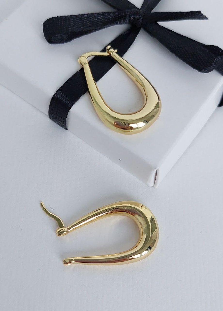 Серьги кольца женские длинные овальные DeKolie (269462605)