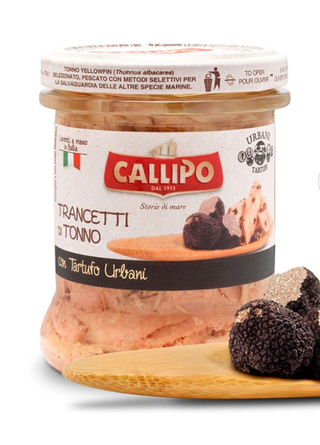 Тунец с трюфелями в оливковом масле кусочками 170 г Callipo (258474256)