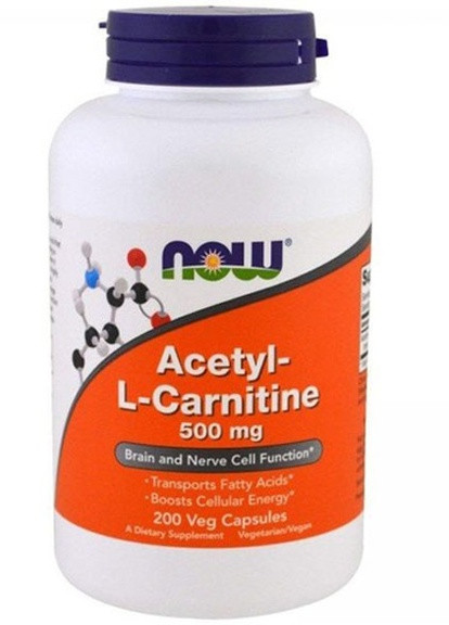 Acetyl-L-Carnitine 500 mg 200 Veg Caps Now Foods (256721629)