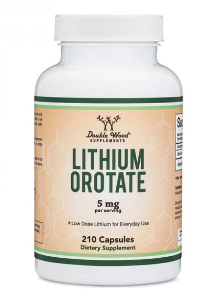 Литий Lithium Orotate 5 mg 210 capsules Double Wood Supplements (275333094)