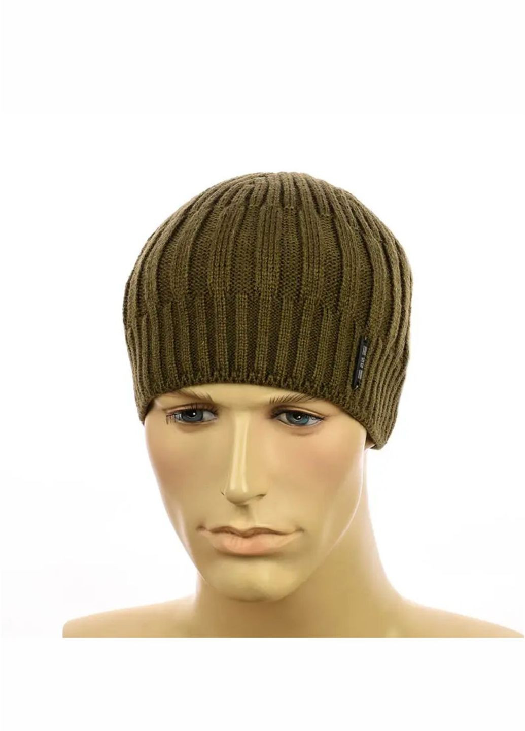 Мужская зимняя шапка на флисе No Brand мужская шапка без отворота (276534534)