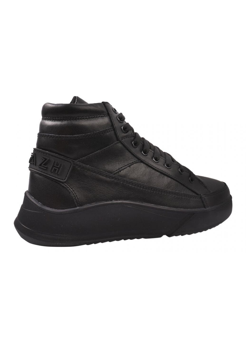 Черные ботинки мужские из натуральной кожи, на шнуровке, черные, Visazh 182-21/22ZHC