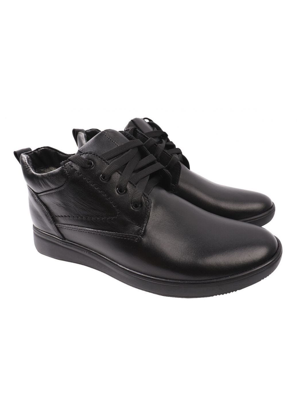 Черные ботинки мужские из натурально кожи,высокие,черные,украина VAN KRISTI