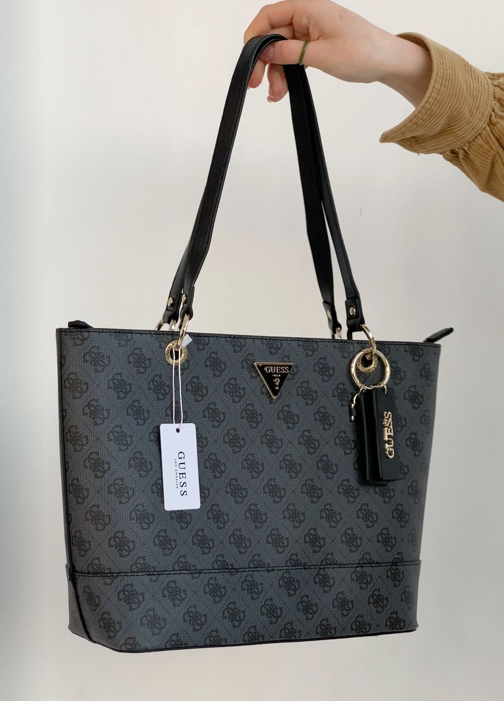 Женская сумка Guess шопер серая No Brand (277151202)