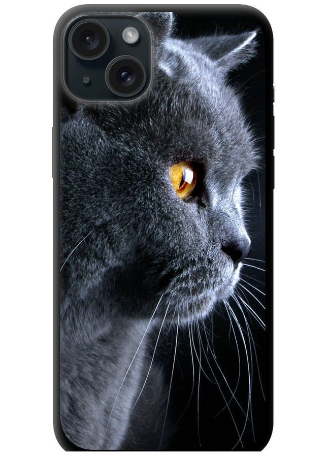 TPU чорний чохол 'Гарний кіт' для Endorphone Apple iPhone 15 Plus (274065671)
