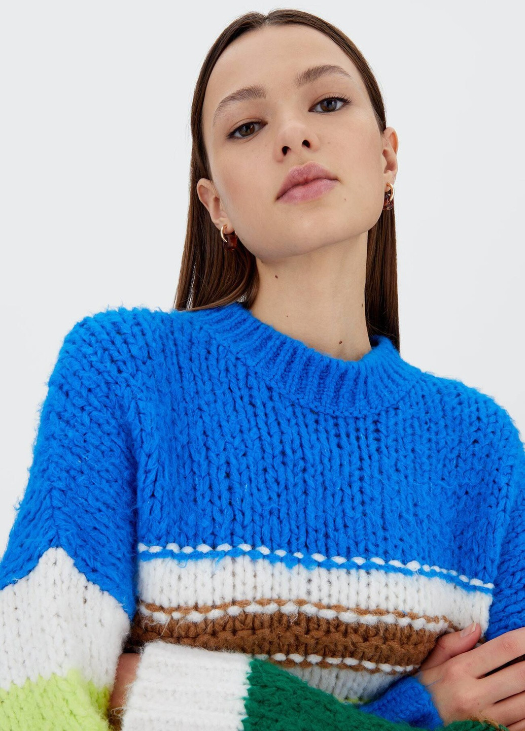 Синий джемпер зима,синій-кольоровий, Stradivarius