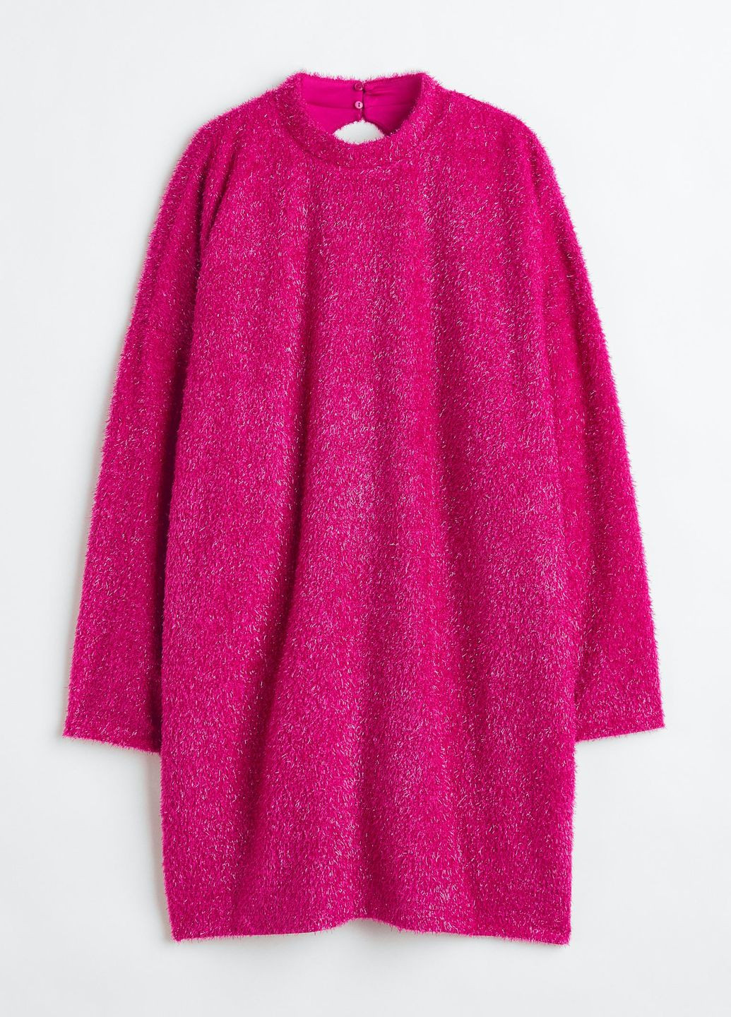 Фуксиновое (цвета Фуксия) повседневный платье H&M однотонное