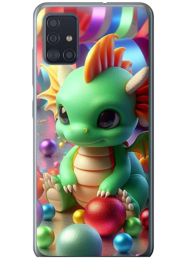 2D пластиковый чехол 'Веселый дракончик' для Endorphone Samsung Galaxy A51 2020 A515F (275457407)