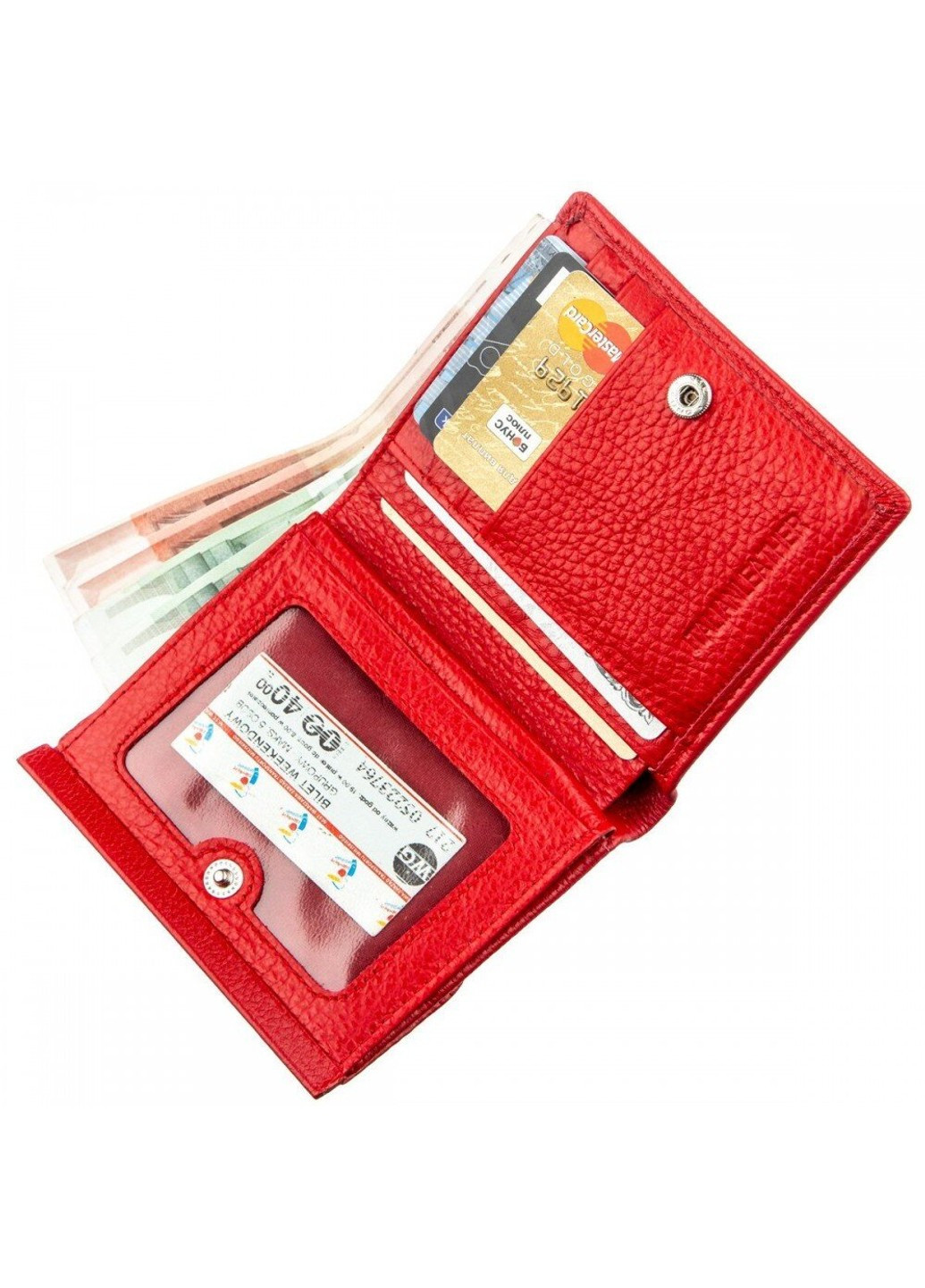 Женский красный кошелёк из натуральной кожи ST Leather 18918 Красный ST Leather Accessories (262453717)