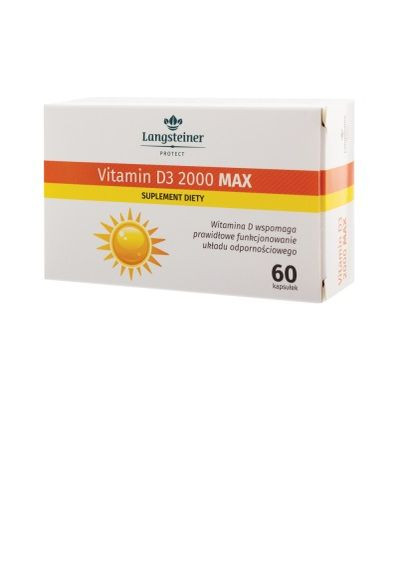 Диетическая Добавка Витамин D3 2000 MAX, 60 капсул Langsteiner (277371712)