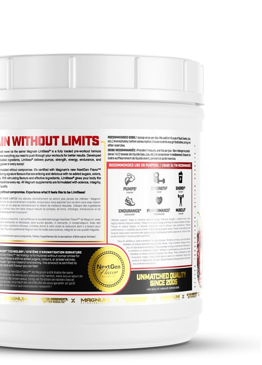Limitless 504 g /40 servings/ Fruit Punched Magnum Nutraceuticals (256720129)