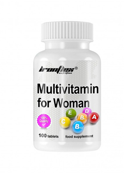 Витаминно-минеральный комплекс для женщин Multivitamin for Women 100 tabs Ironflex (257589640)