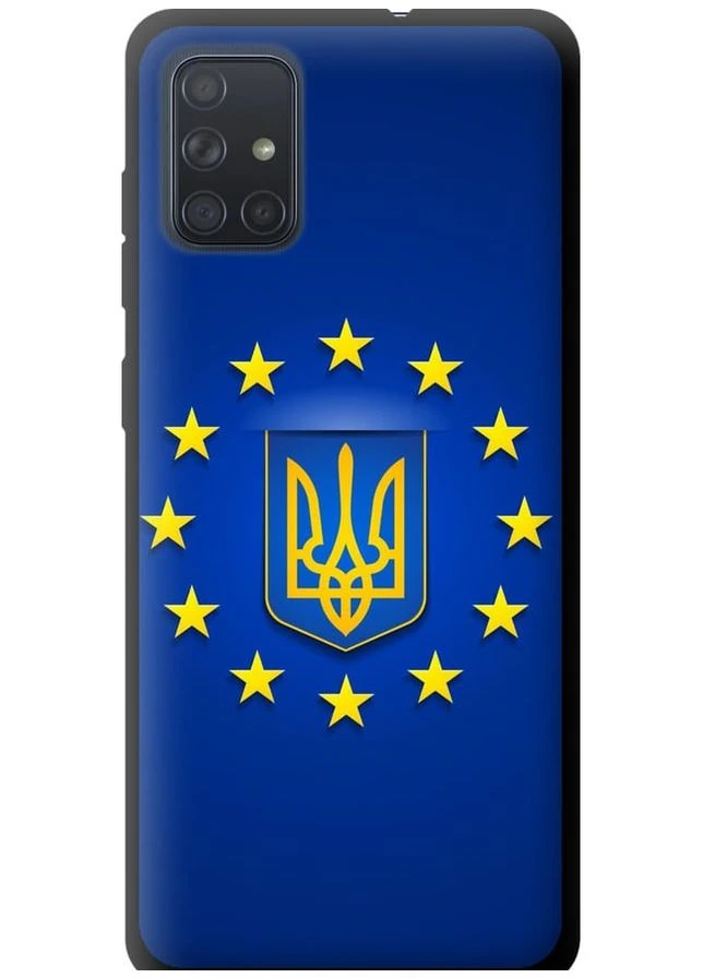 TPU чорний чохол 'Евросоюз 6' для Endorphone Samsung Galaxy A71 2020 A715F (269343410)