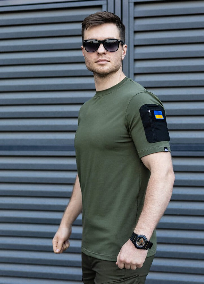 Хаки (оливковая) футболка tactical хаки Pobedov