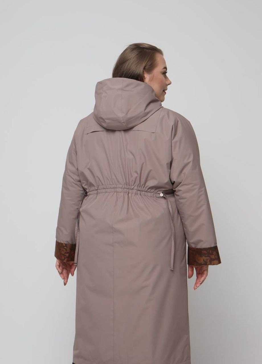 Кавова демісезонна демісезонна куртка жіноча великого розміру SK