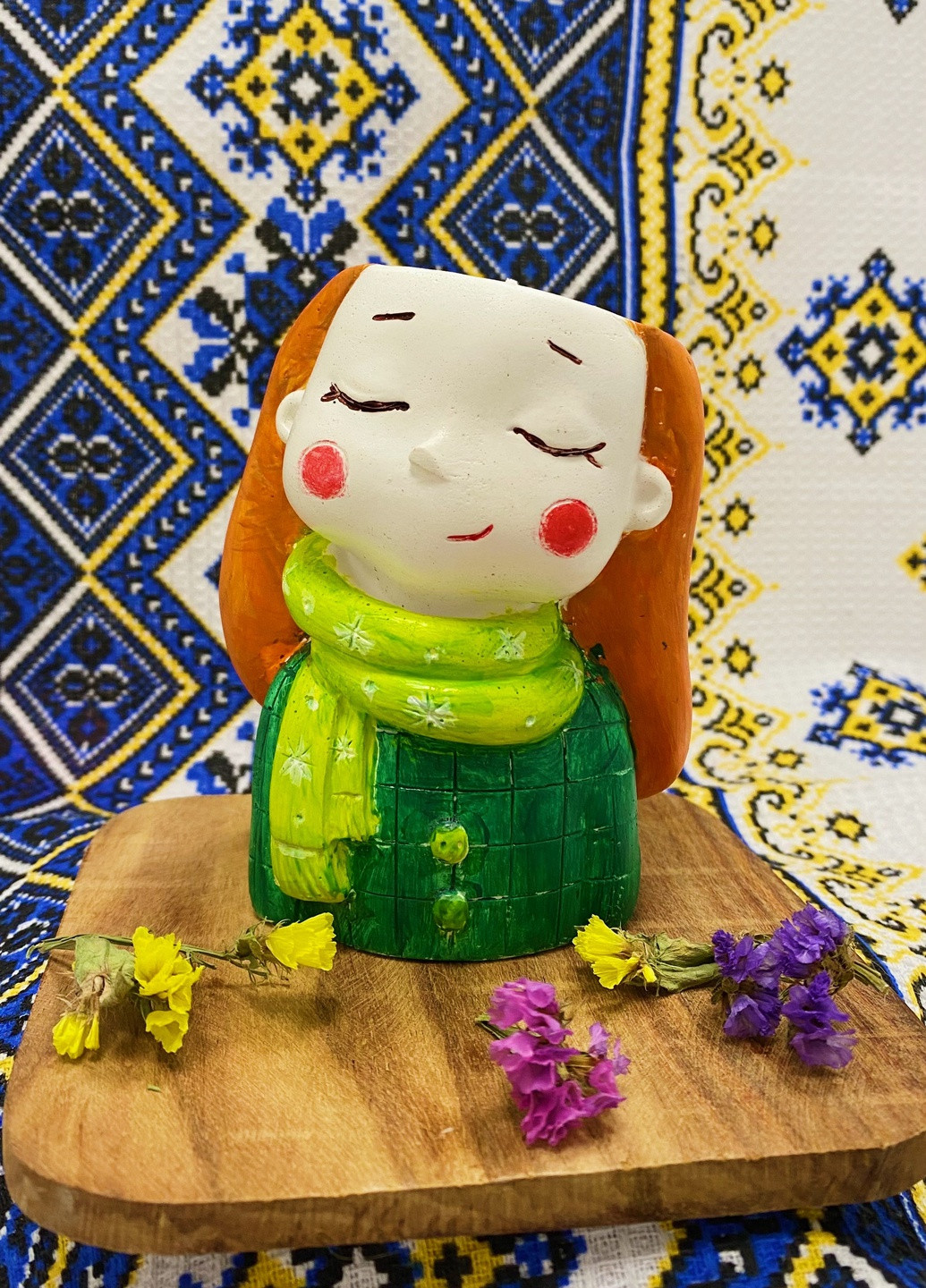 Свічка соєва в кашпо серія "Україночка" - Даринка No Brand (257825374)