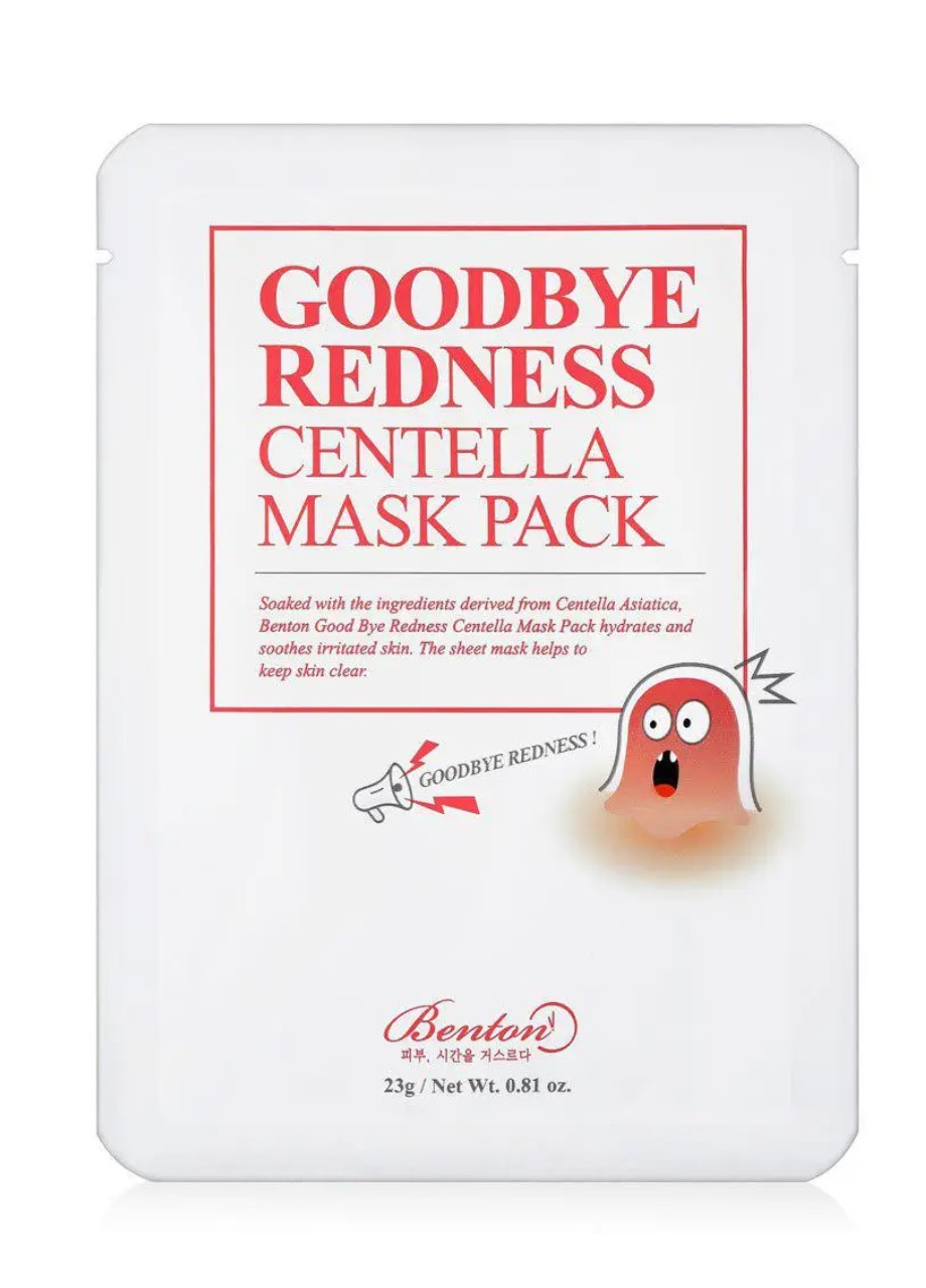 Маска с центеллой азиатской Goodbye Redness Centella Mask Pack 1шт 23 ml Benton (268907075)