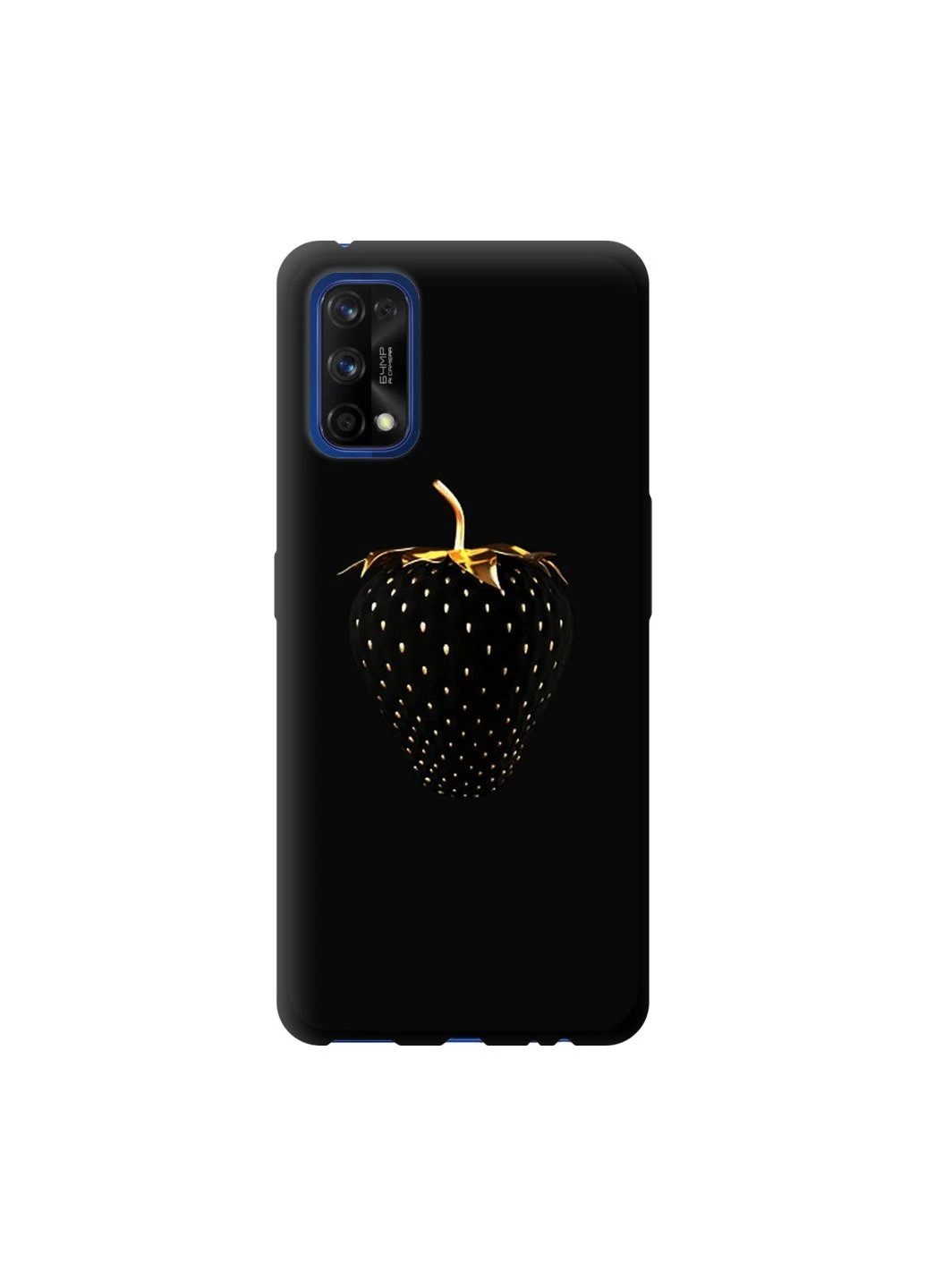 TPU черный чехол 'Черная клубника' для Endorphone Realme 7 Pro (257904348)