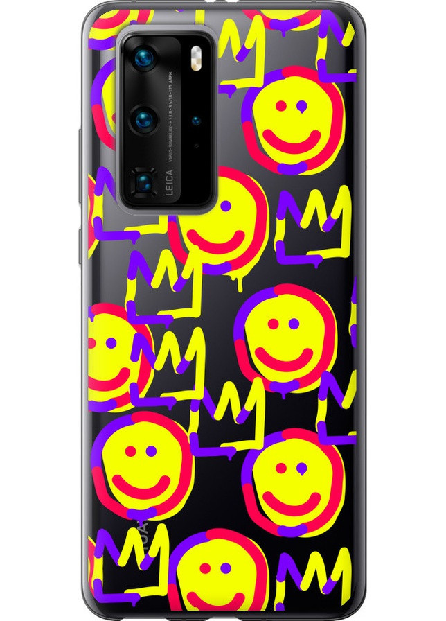 Силиконовый чехол 'Смайлики v2' для Endorphone Huawei P40 Pro (258212367)