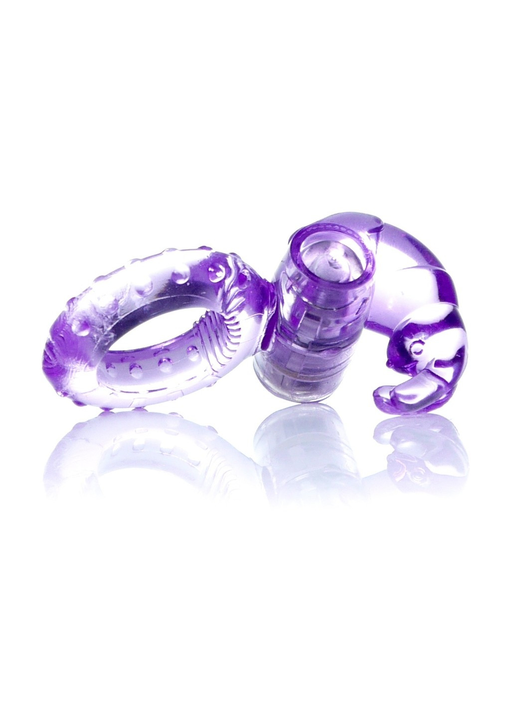 Ерекційне вібро кільце BOSS Rabbit Vibro Cock Ring Purple, BS6700048 No Brand (271398556)