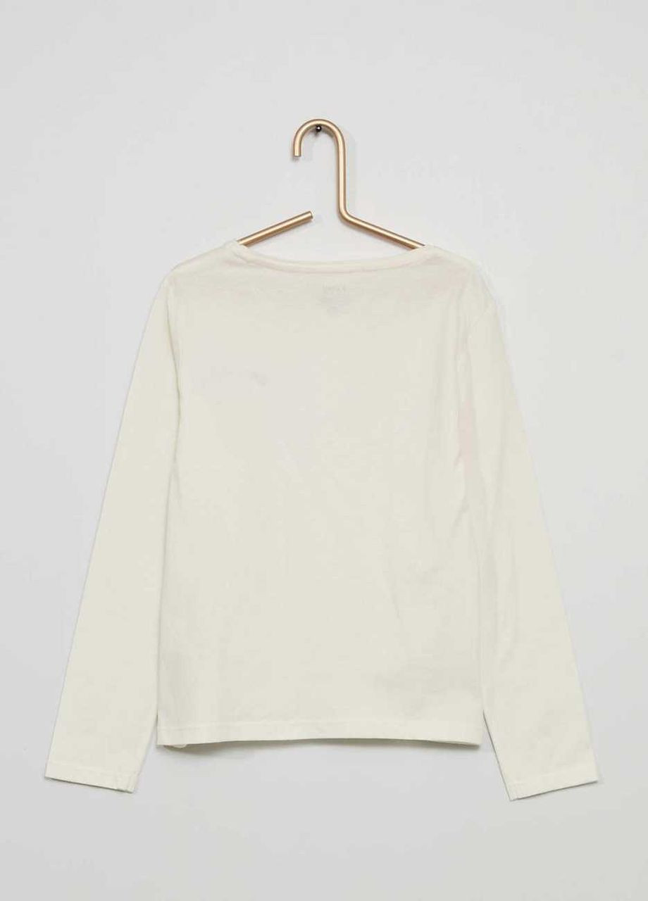 Молочный лонгслив Kiabi