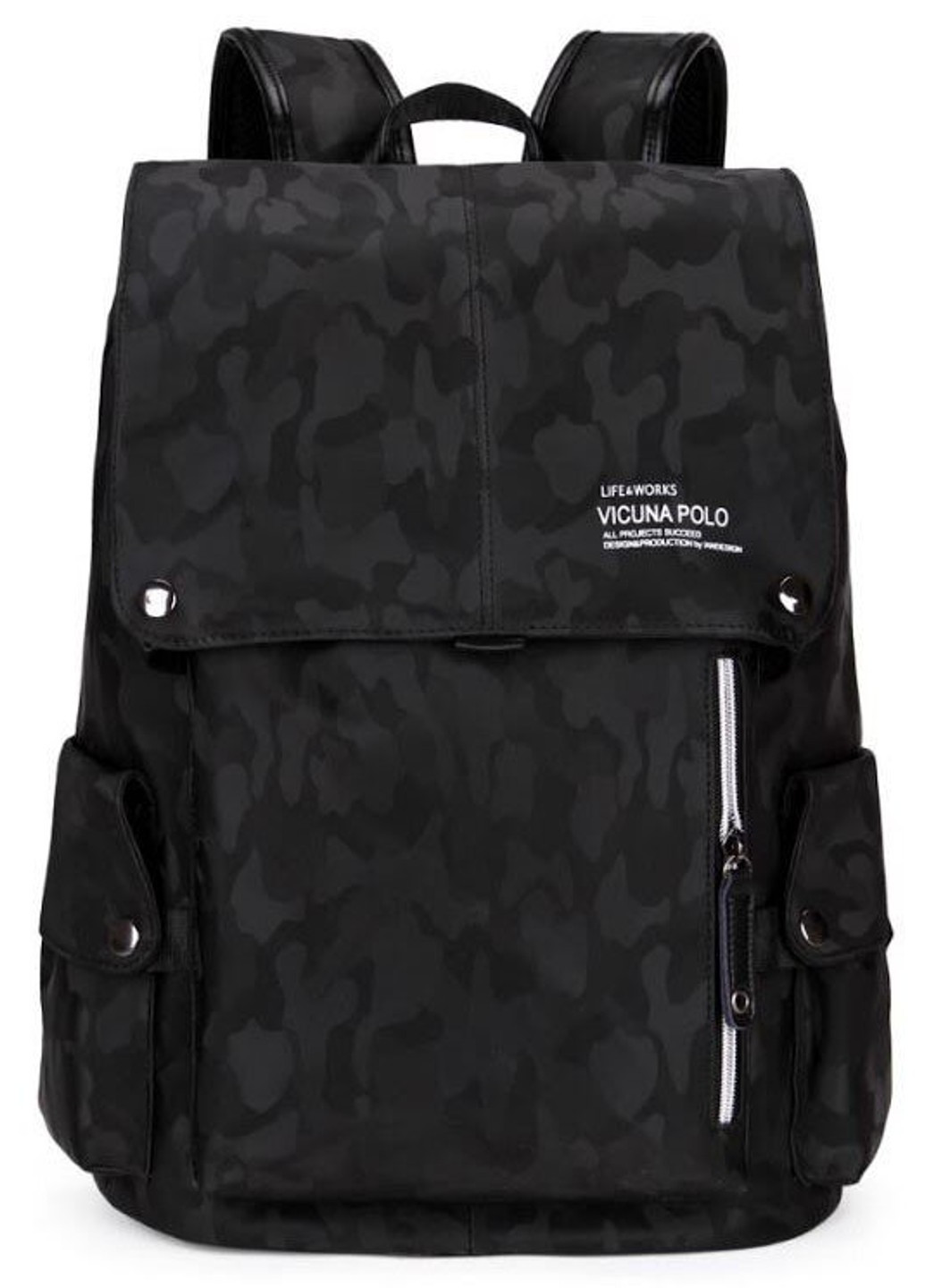 Чоловічий чорний рюкзак 5522 Polo (263360652)