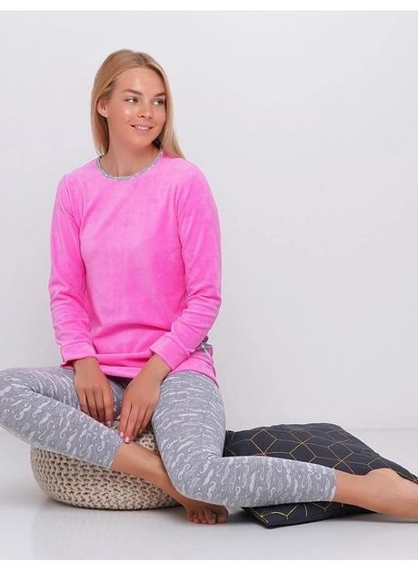 Розовая всесезон пижама женская футболка + брюки Modena