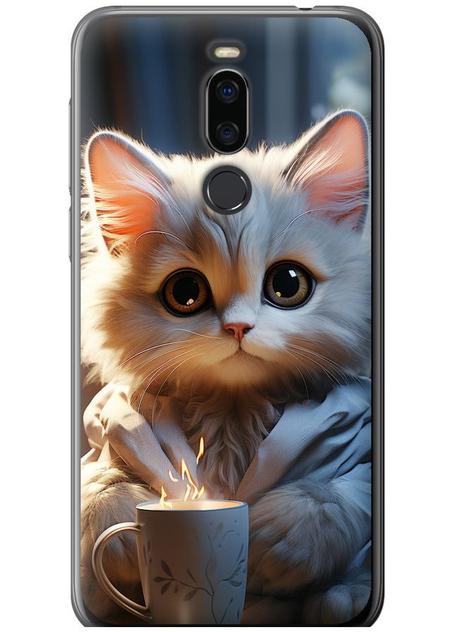 Силіконовий чохол 'Білий кіт' для Endorphone meizu x8 (272824058)