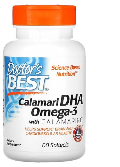 Calamari DHA Omega-3 with Calamarine 60 Softgels Doctor's Best (258498928)