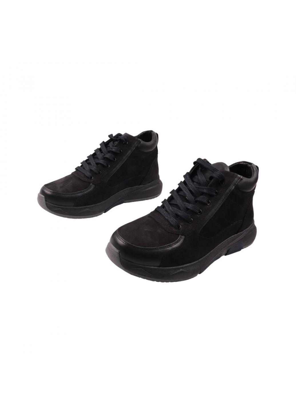 Черные ботинки мужские черные натуральная замша Detta