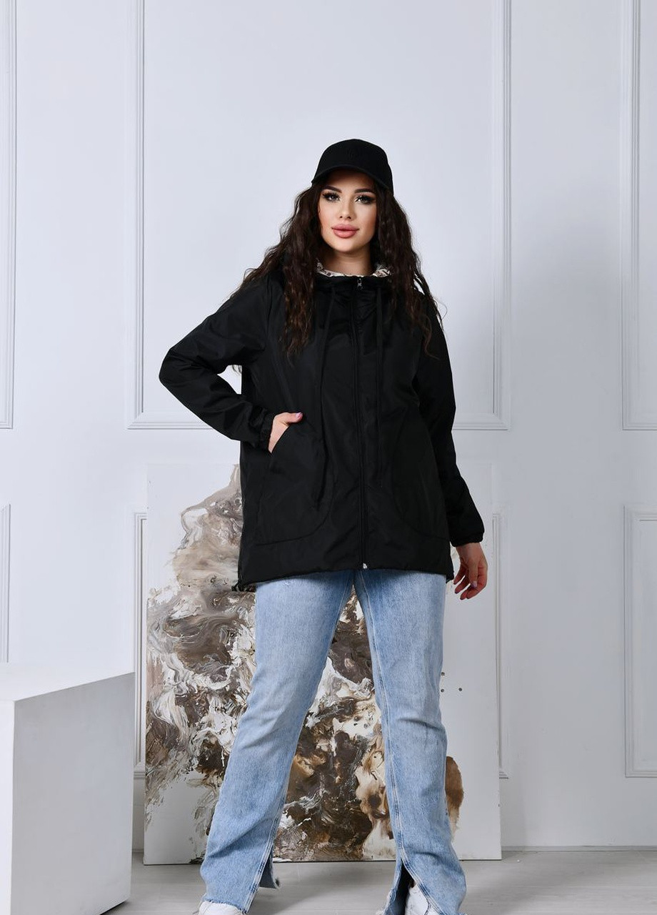 Черная женская куртка цвет черный р.48/50 421246 New Trend
