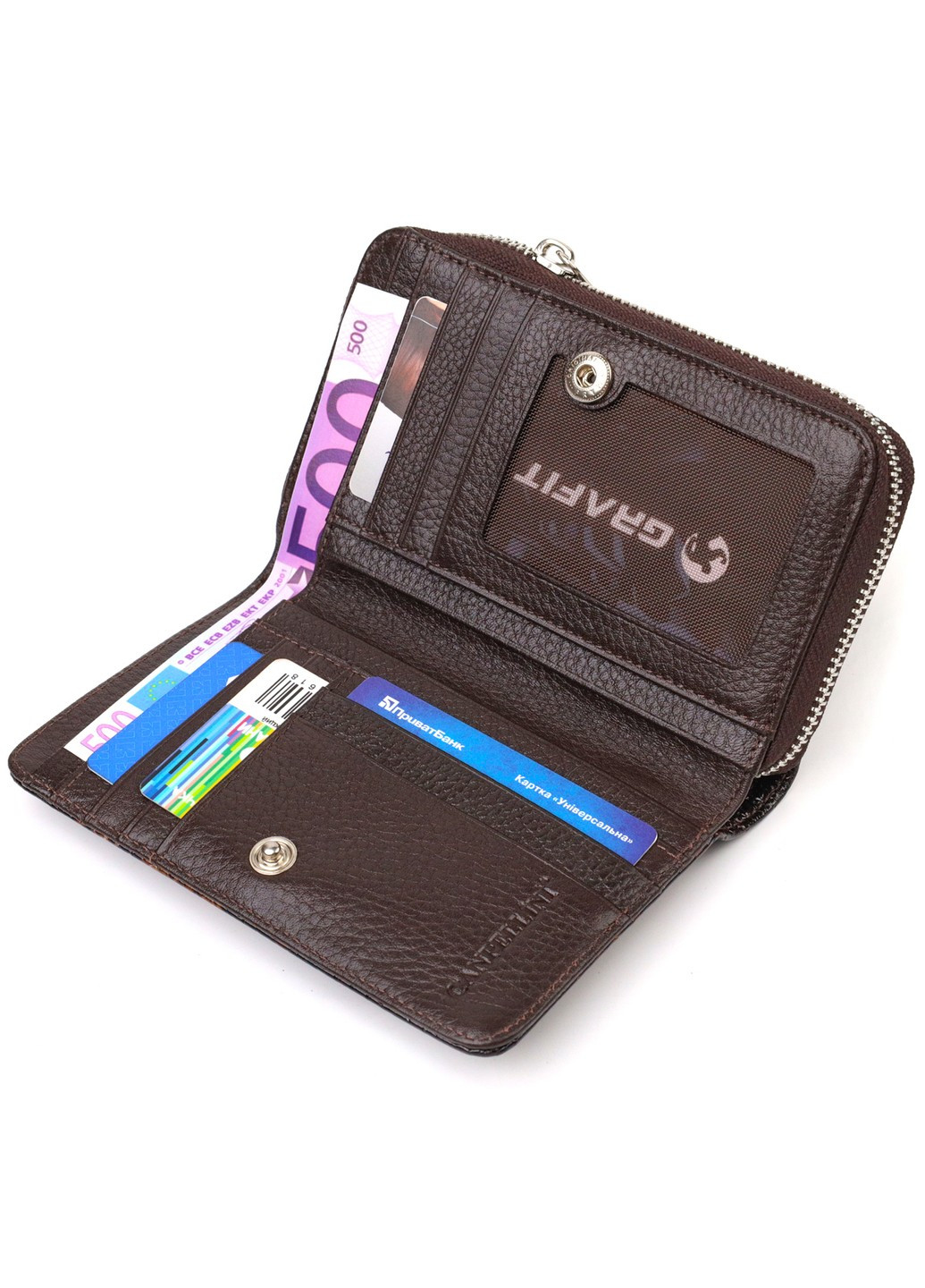 Відмінне лаковане жіноче портмоне середнього розміру з натуральної шкіри з тисненням під змію 21714 Різнокольорове Canpellini (259815854)