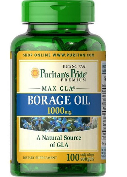 Puritan's Pride Borage Oil 1000 mg 100 Softgels Puritans Pride (256725763)