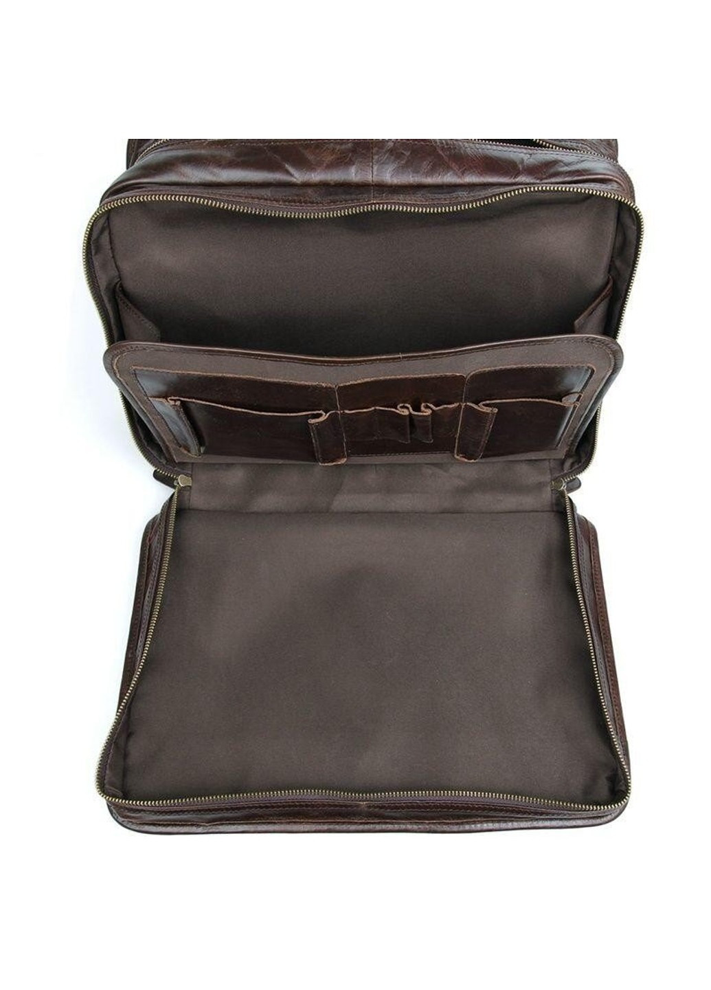 Мужская кожаная коричневая сумка jd7345c John McDee (266143761)