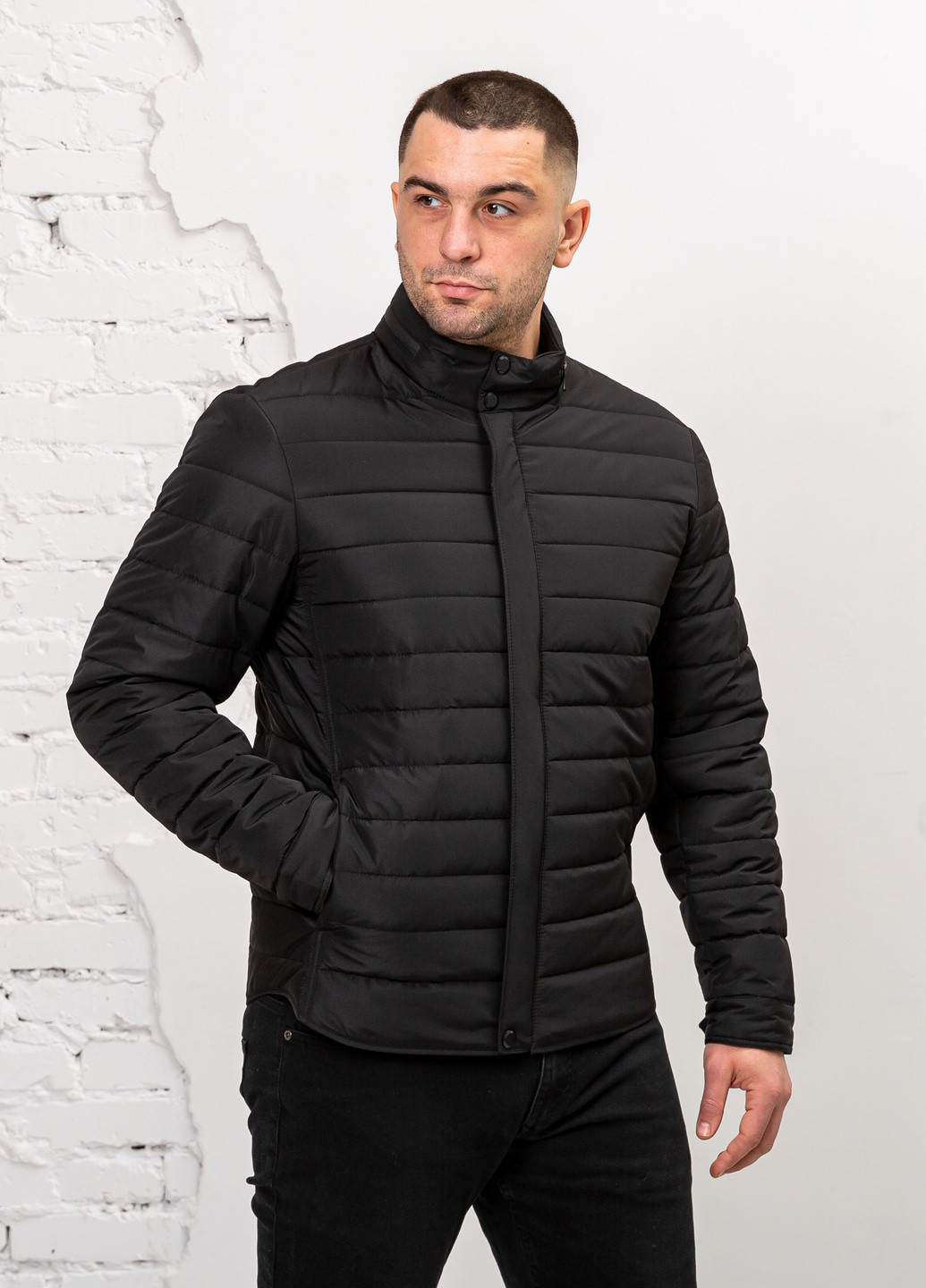 Чорна демісезонна чоловіча демісезонна куртка великого розміру бренд vavalon SK