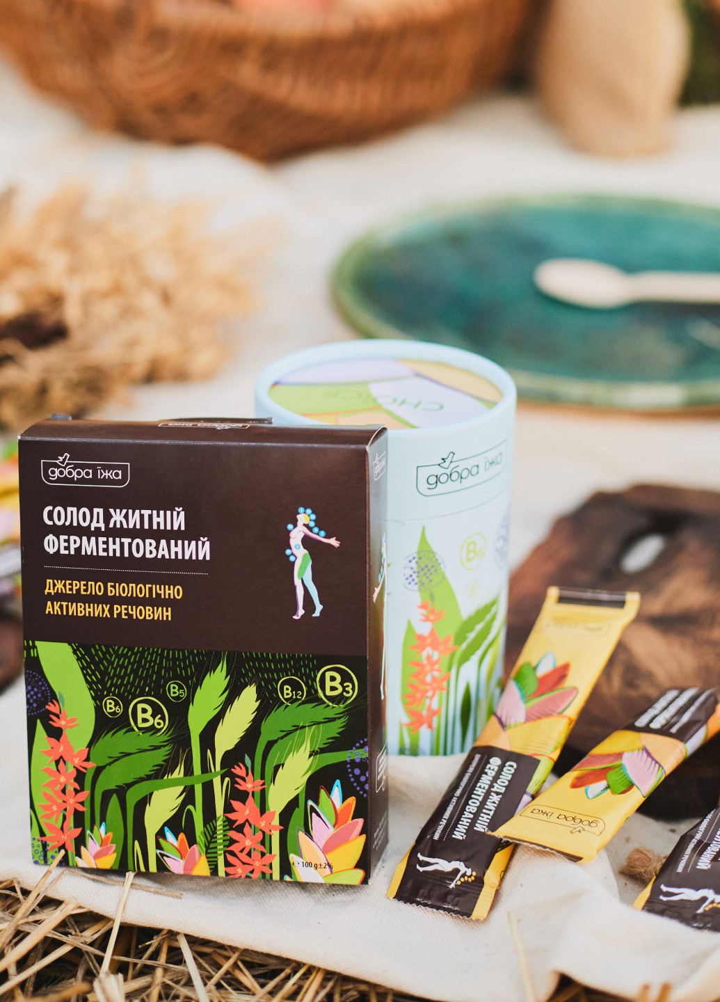 Суперфуд Солод ржаной ферментированный Добра Iжа 100 г (коробка со стиками) Добра Їжа (266623060)