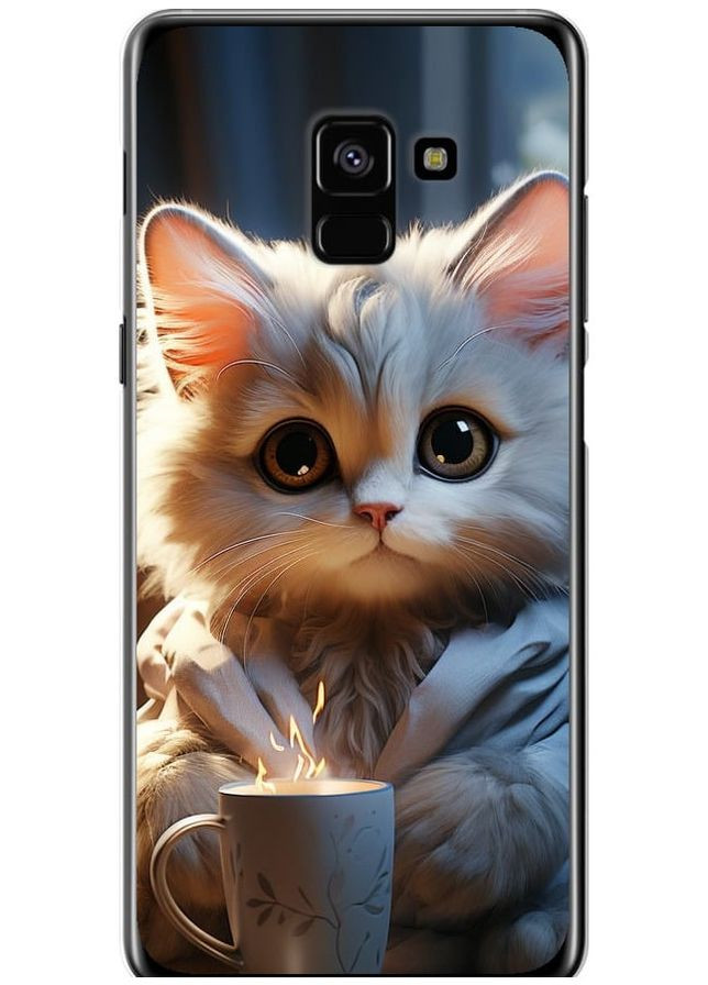 2D пластиковый чехол 'White cat' для Endorphone Samsung Galaxy A8 Plus 2018 A730F (265394635)