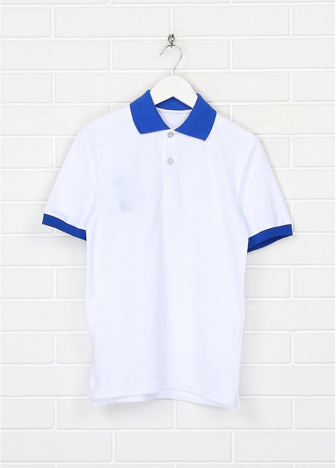 Белая детская футболка-футболка-поло для мальчиков белая (некондиция) для мальчика Malta однотонная