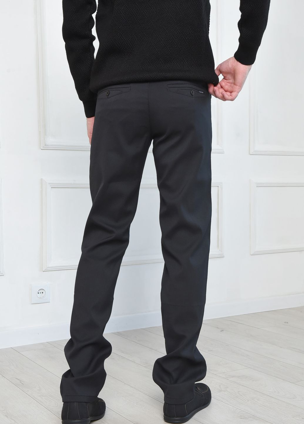Штани чоловічі чорного кольору розмір 29 Let's Shop (277151335)