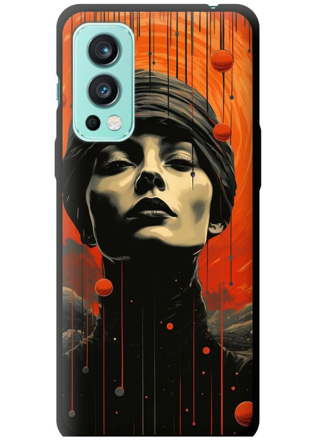 TPU черный чехол 'Абстрактный портрет v2' для Endorphone OnePlus Nord 2 (266049078)