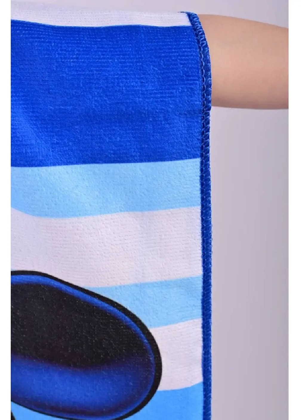 Unbranded детское пляжное полотенце пончо с капюшоном микрофибра для ванной бассейна пляжа 60х60 см (474690-prob) микки маус рисунок синий производство -