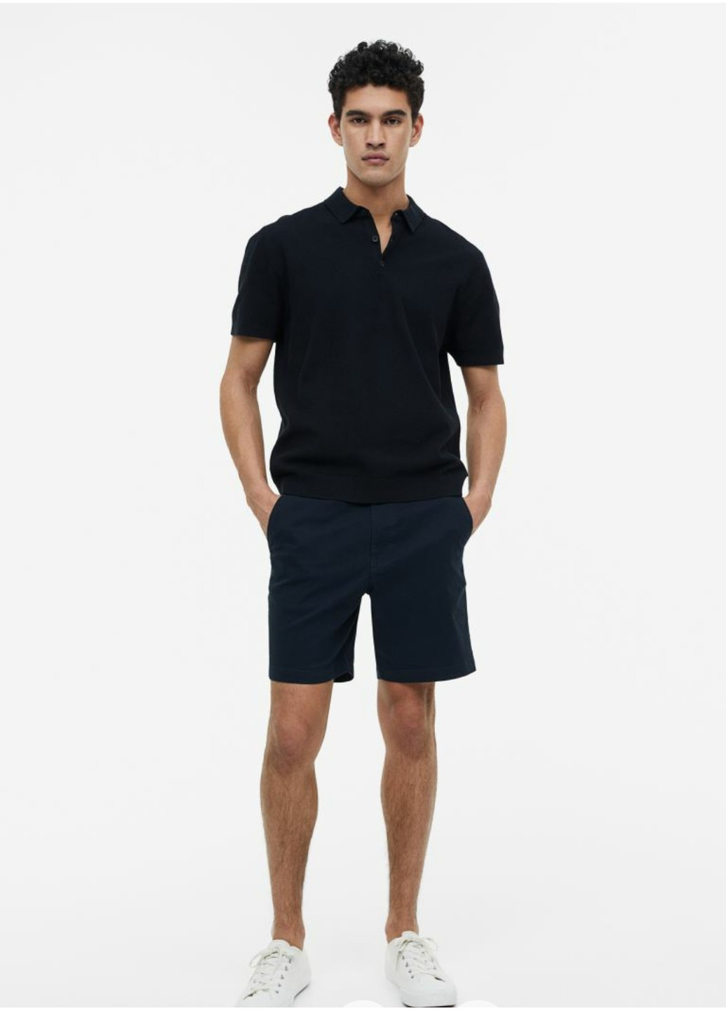 Чоловічі класичні шорти Regular Fit (55786) W30 Темно-сині H&M (259017667)