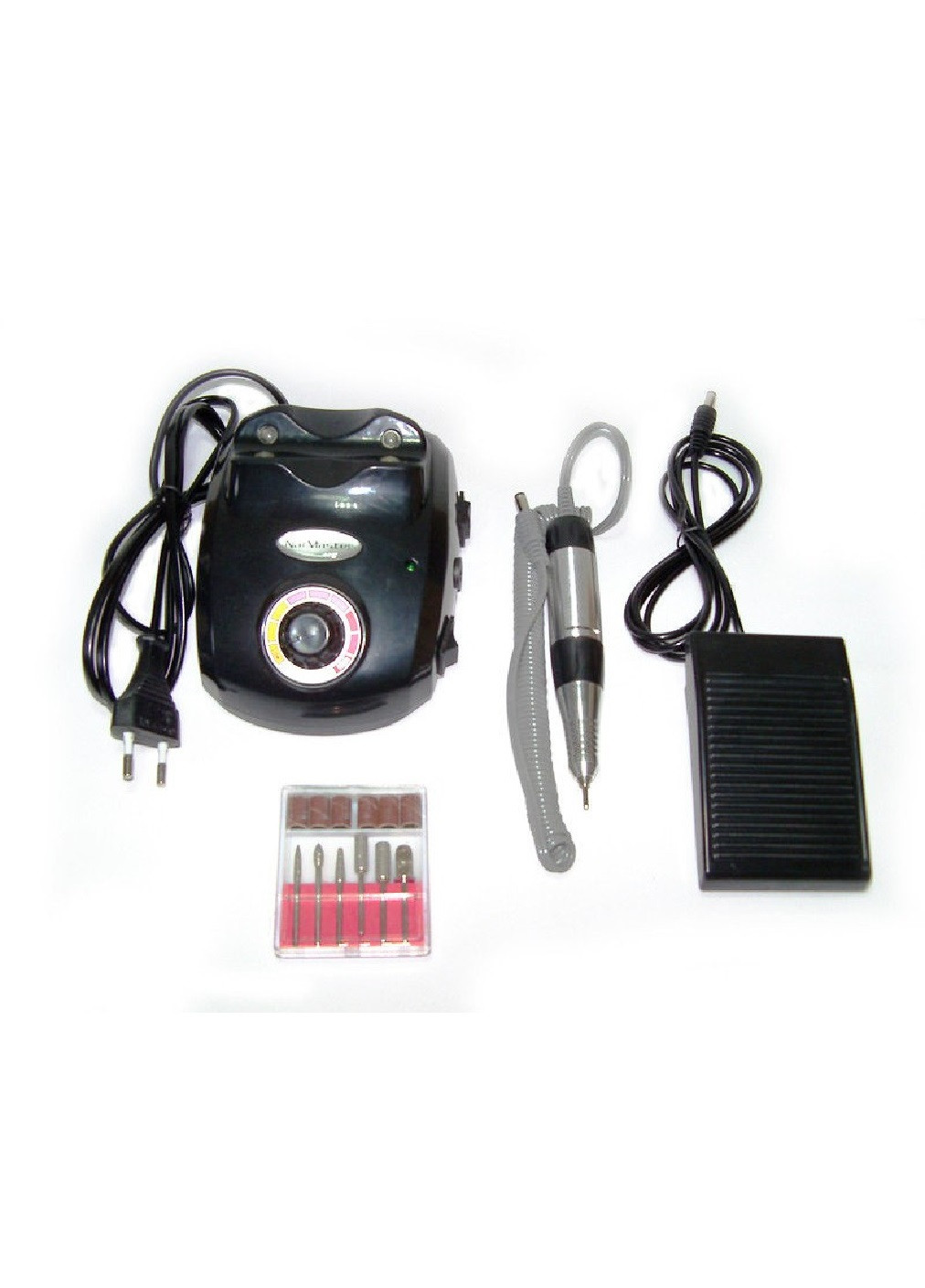 Профессиональный фрезер портативный компактный электронный с насадками для маникюра педикюра 160х110х75 мм (474265-Prob) Черный Unbranded (257972619)