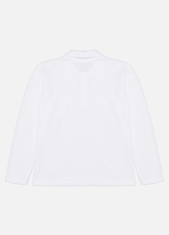 Белая детская футболка-поло длинный рукав для мальчиков цвет белый цб-00221962 для мальчика Essu
