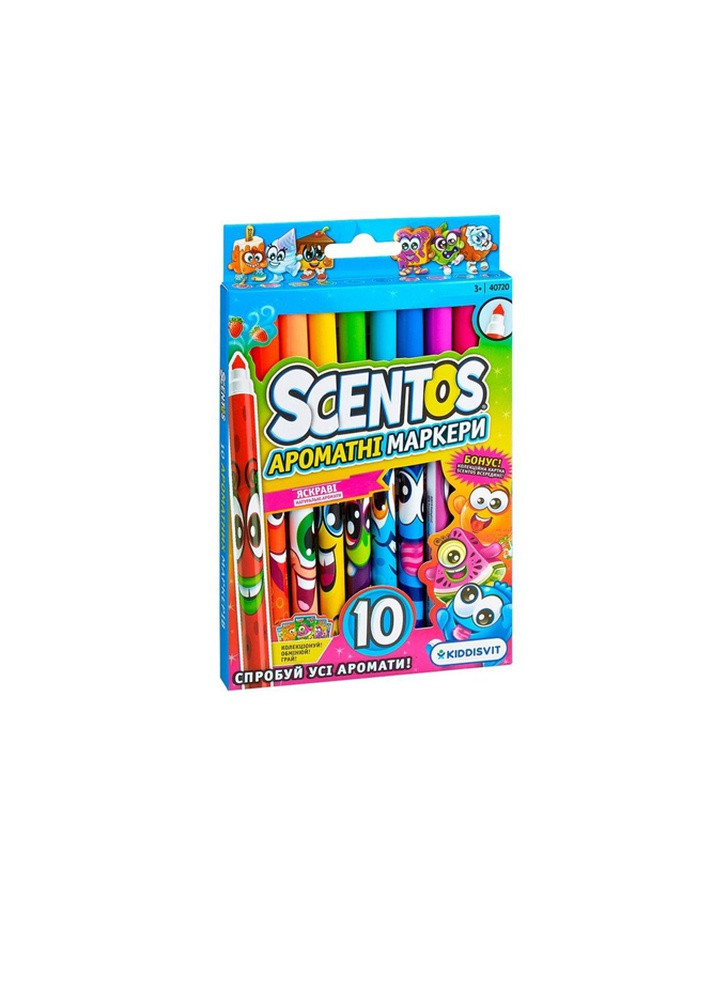 Набор ароматических маркеров для рисования (10 цветов) цвет разноцветный ЦБ-00162682 Scentos (259422339)